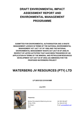 Waterberg Jv Resources (Pty) Ltd