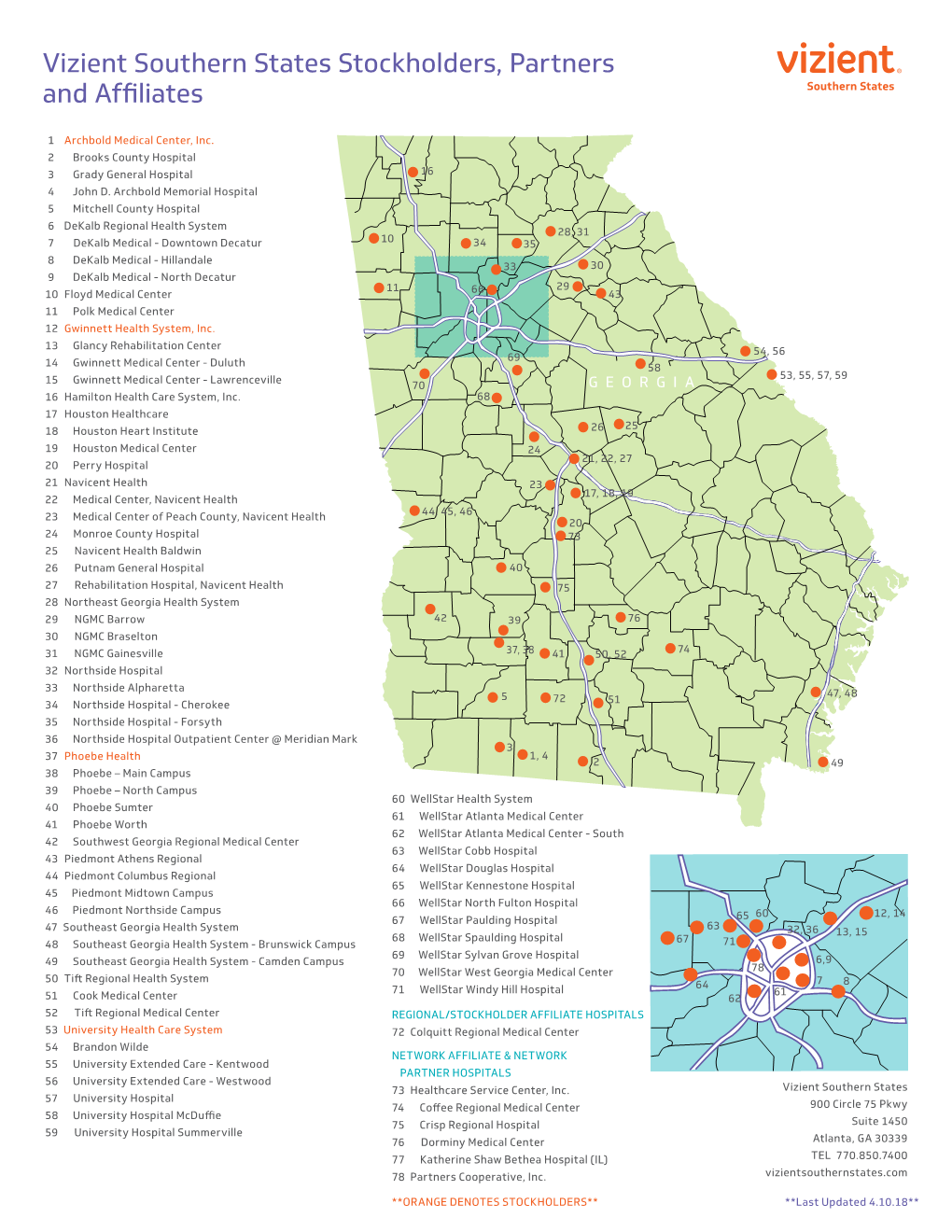 2018 Vizient Southern States Membership Map-Apr