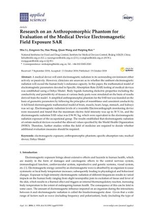 Research on an Anthropomorphic Phantom for Evaluation of the Medical Device Electromagnetic Field Exposure SAR