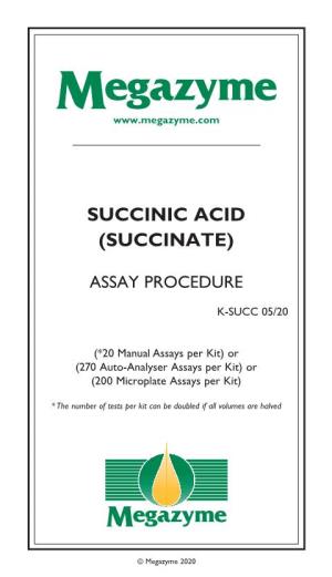 Succinic Acid (Succinate)