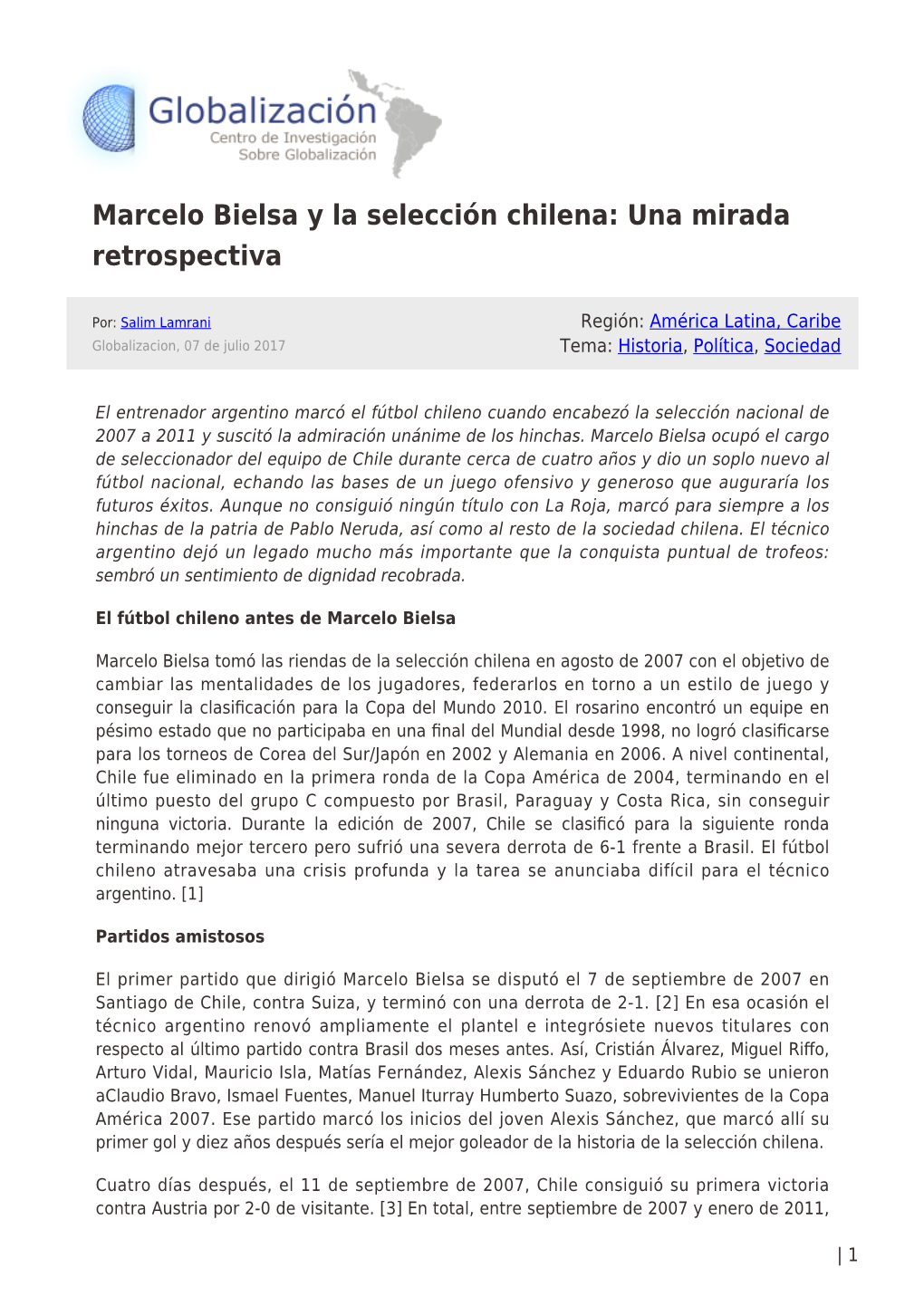 Marcelo Bielsa Y La Selección Chilena: Una Mirada Retrospectiva