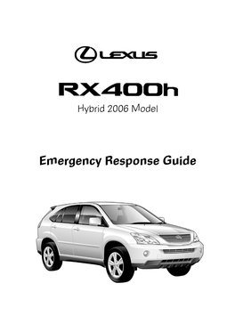 Lexus Rx400h Emergency Response Guide