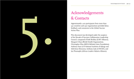 Acknowledgements & Contacts