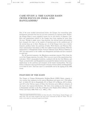Case Study 2: the Ganges Basin (With Focus on India and Bangladesh)∗
