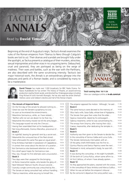 ANNALS UNABRIDGED Read by David Timson