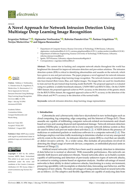A Novel Approach for Network Intrusion Detection Using Multistage Deep Learning Image Recognition