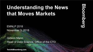 Understanding the News That Moves Markets