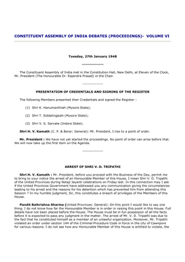 Constituent Assembly of India Debates (Proceedings)- Volume Vi
