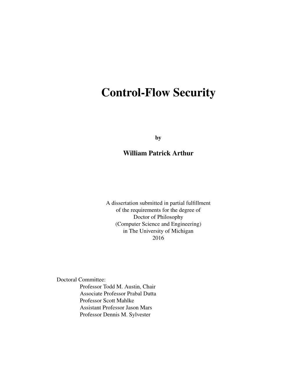 Control-Flow Security