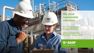 We Drive Sustainable Solutions
