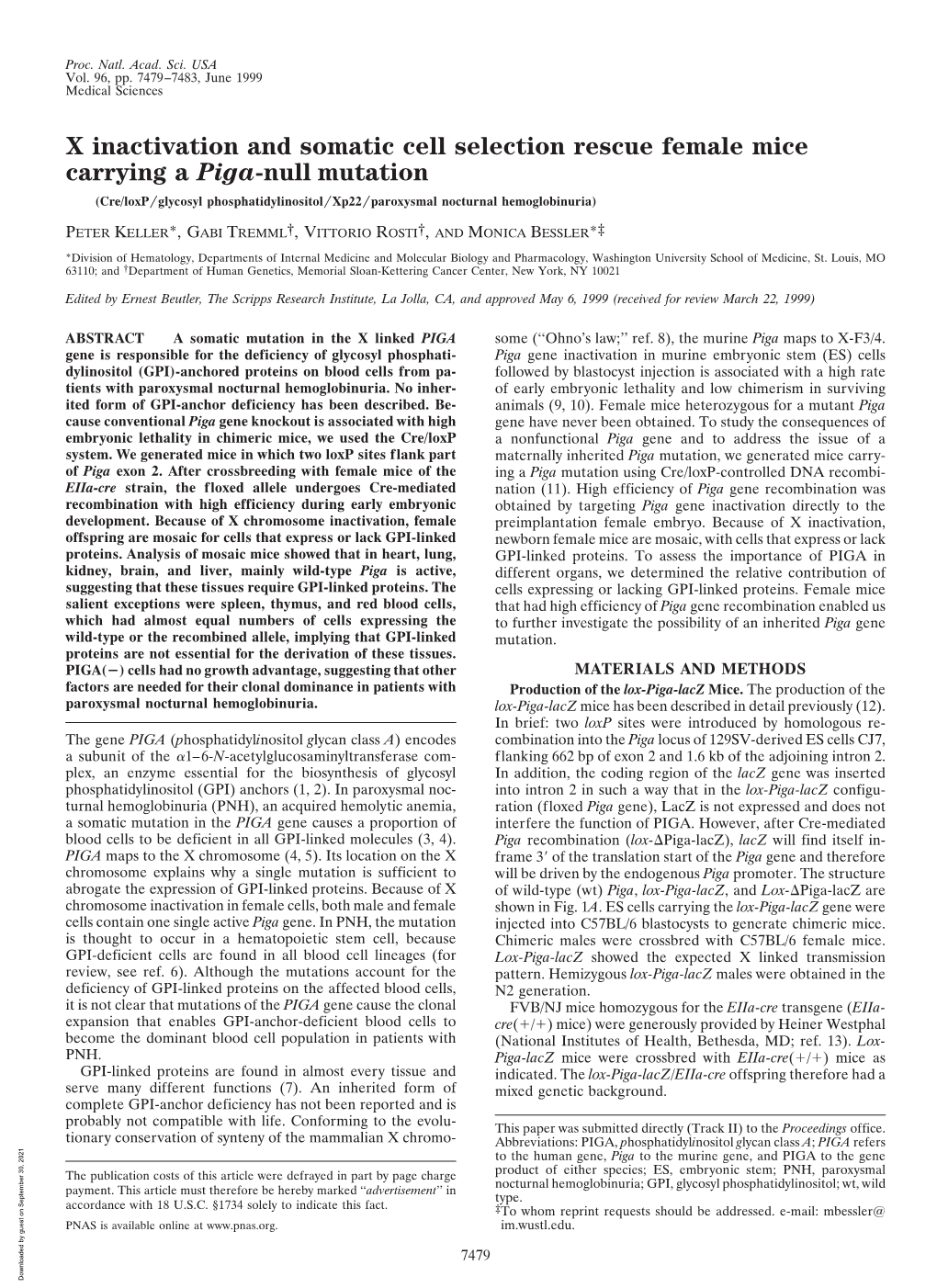 X Inactivation and Somatic Cell Selection Rescue Female Mice