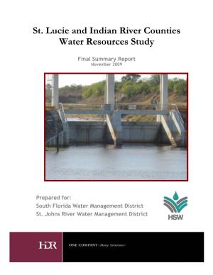 St. Lucie and Indian River Counties Water Resources Study