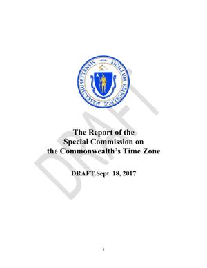 The Report of the Special Commission on the Commonwealth's Time Zone