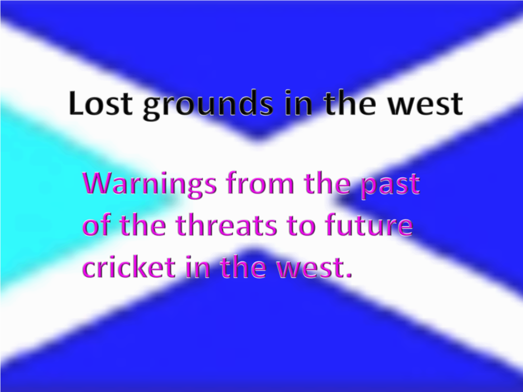 Lost Grounds in the West