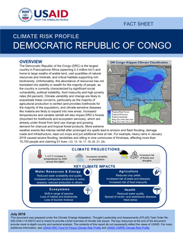 Climate Risk Profile: Democratic Republic of the Congo