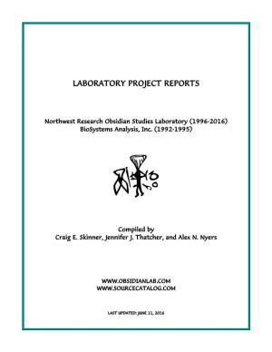 A Copy of the Comprehensive Lab Report List