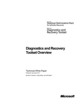 Diagnostics and Recovery Toolset Overview