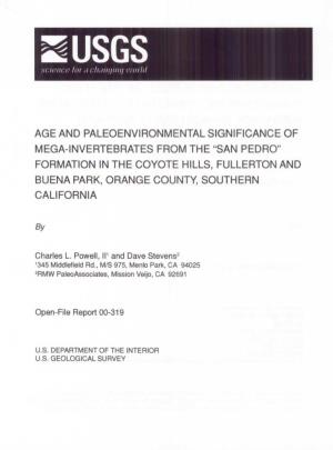Age and Paleoenvironmental Significance Of