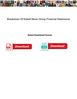 Breakdown of Kobalt Music Group Financial Statements