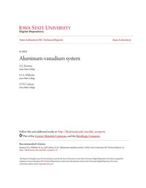 Aluminum-Vanadium System D