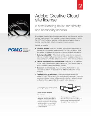 Adobe Creative Cloud Site License a New Licensing Option for Primary and Secondary Schools