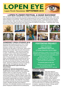 LOPEN EYE Lopen Parish Newsletter SEPTEMBER 2018