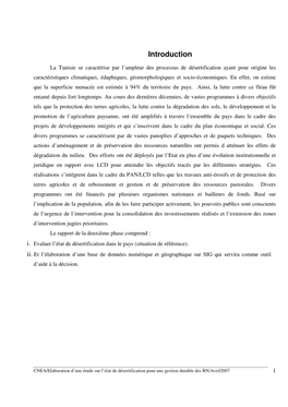 L'étude Nationale Sur L'état Et La Sensibilité À La Désertification