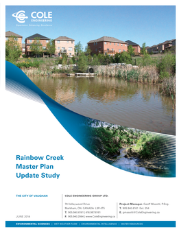 Rainbow Creek Master Plan Update Study