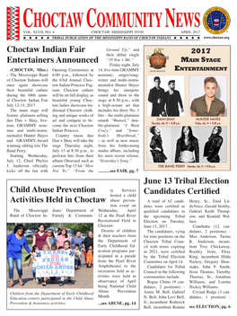 Choctaw Indian Fair Entertainers Announced