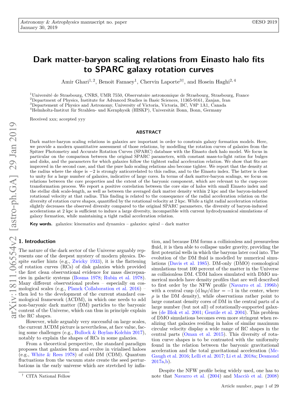 Dark Matter-Baryon Scaling Relations from Einasto Halo Fits To