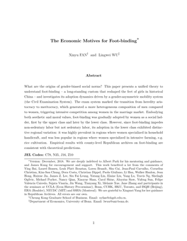 The Economic Motives for Foot-Bindingversion