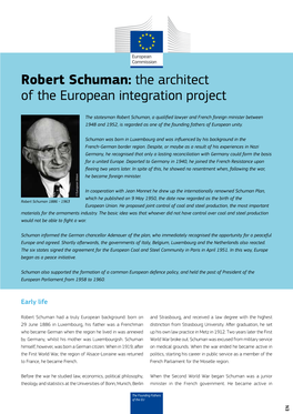 Robert Schuman: the Architect of the European Integration Project