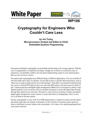 WP106 Cryptography for Engineers Who Couldn't Care Less