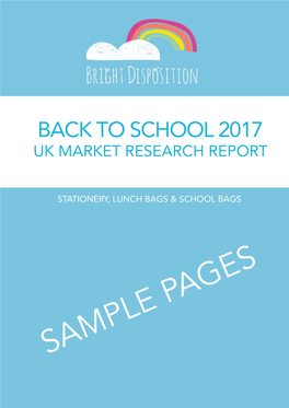 Back to School 2017 Uk Market Research Report