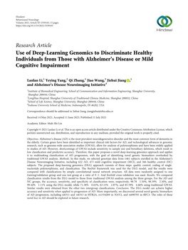 Use of Deep-Learning Genomics to Discriminate Healthy Individuals from Those with Alzheimer’S Disease Or Mild Cognitive Impairment