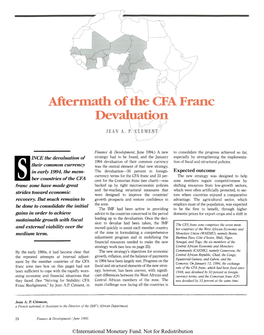 Aftermath of the CFA Franc Devaluation