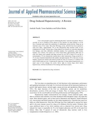 Drug-Induced Hepatotoxicity