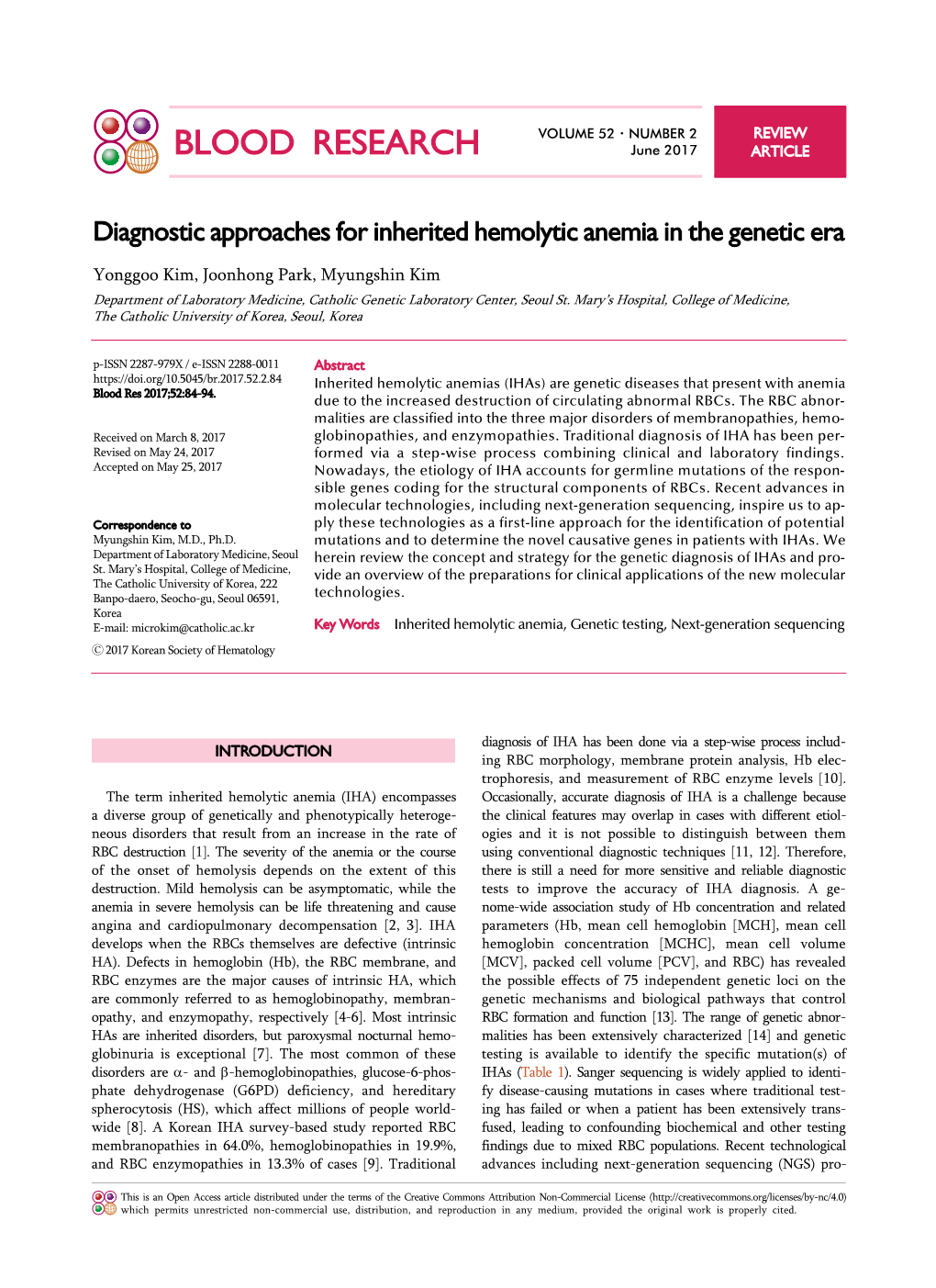 BLOOD RESEARCH June 2017 ARTICLE