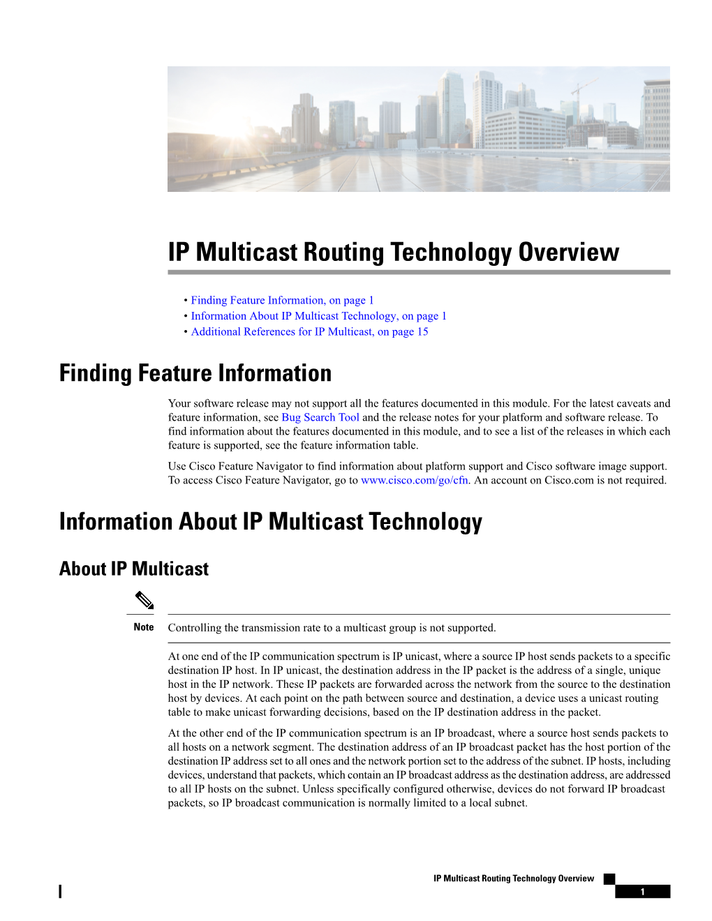 IP Multicast Routing Technology Overview