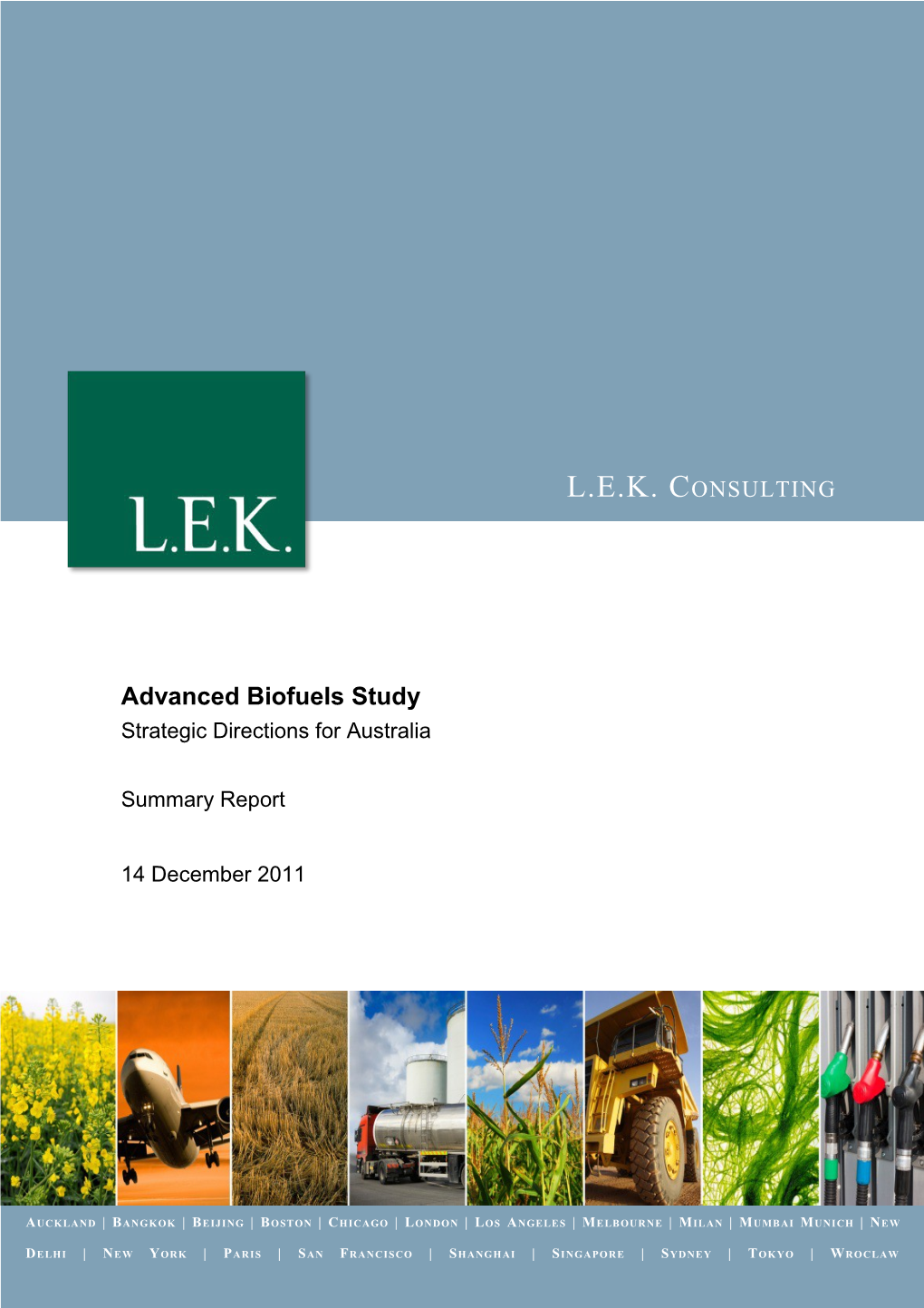 Advanced Biofuels Study