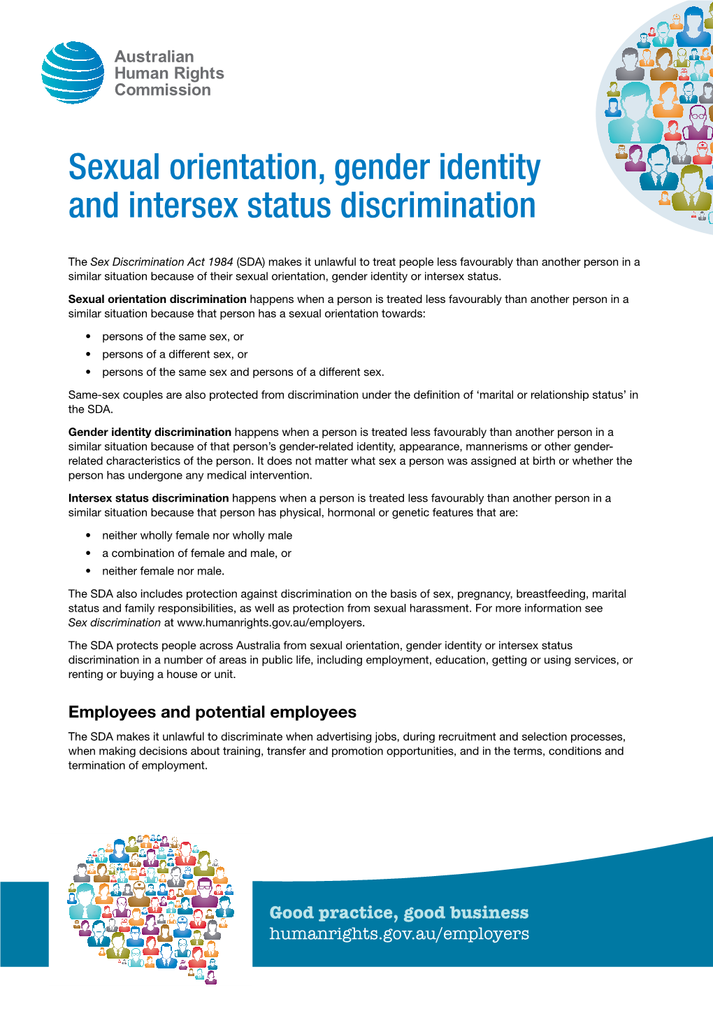 Sexual Orientation, Gender Identity and Intersex Status Discrimination