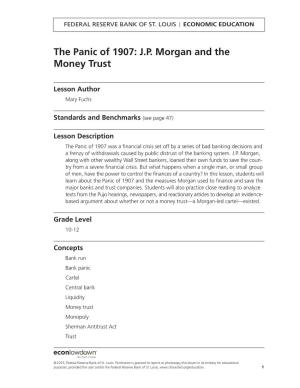 JP Morgan and the Money Trust