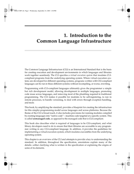 1. Introduction to the Common Language Infrastructure