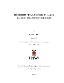 Electricity Retailing Decision Making Based on Data Mining Techniques