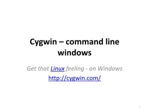 Cygwin – Command Line Windows