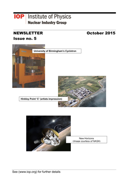 NEWSLETTER Issue No. 5 October 2015