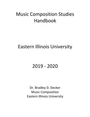EIU Music Composition Studies Handbook 19-20