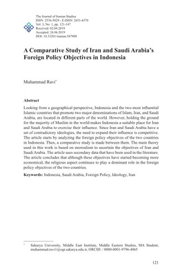 A Comparative Study of Iran and Saudi Arabia's Foreign Policy