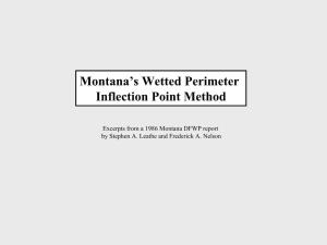 Montana's Wetted Perimeter Inflection Point Method