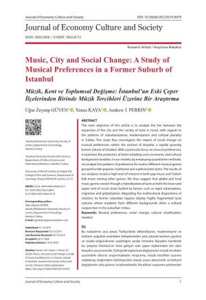 A Study of Musical Preferences in a Former Suburb of Istan